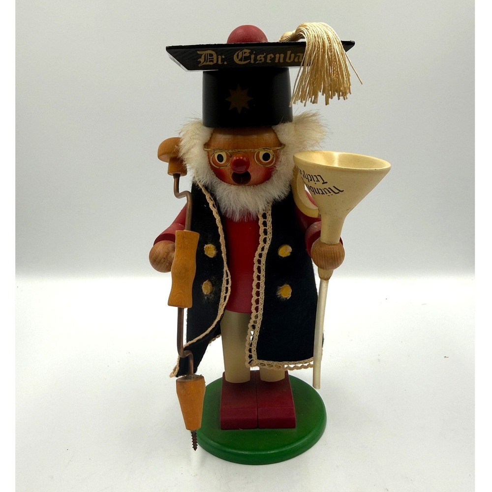Steinbach German Incense Smoker Dr Eisenbarth Professor Wood Nutcracker Vintage
